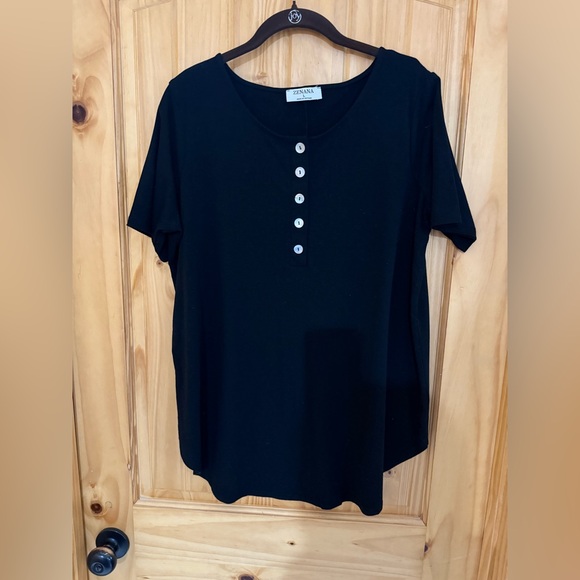 Set of 3 Zenana Boutique Blue, Green and Black Button-Down Tops size Large  NWOT - Picture 3 of 4